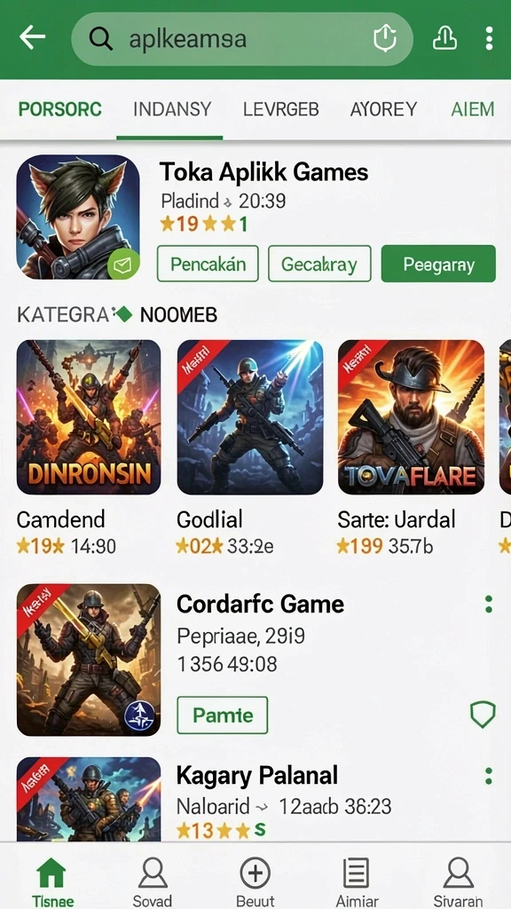 Screenshot yang menunjukkan karakter utama dalam aksi.
