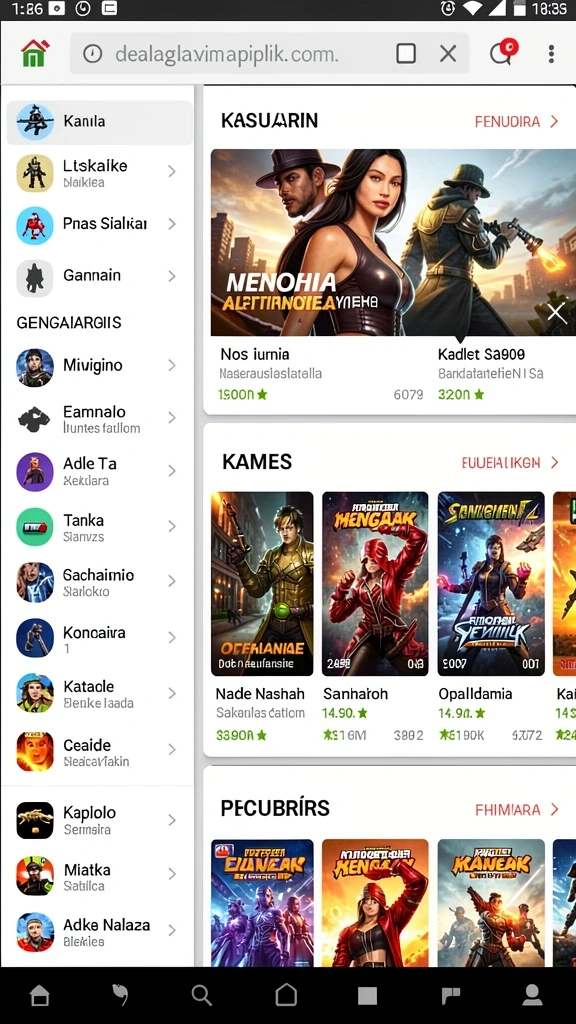 Screenshot misi menantang dalam permainan.