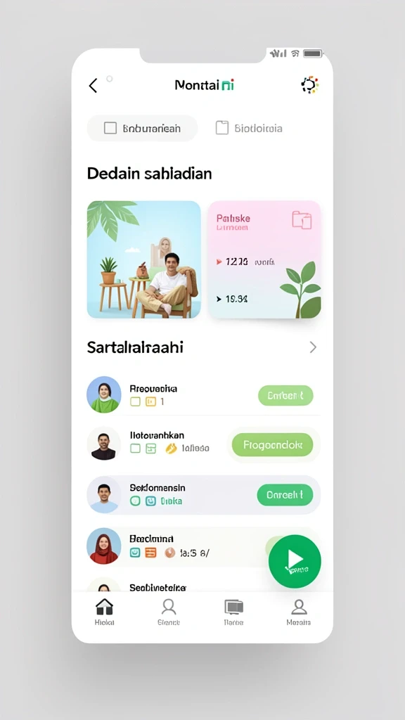 Menu navigasi yang mudah digunakan untuk semua pemain.