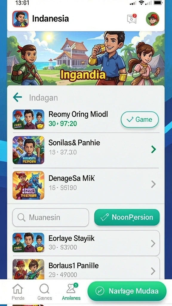 Karakter-karakter seru yang dapat dimainkan.