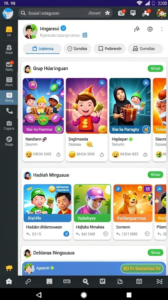 Momen seru saat bermain dengan teman-teman.