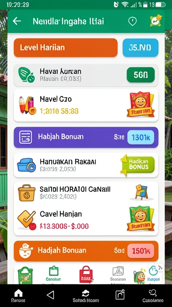 Lingkungan yang indah dan penuh detail.