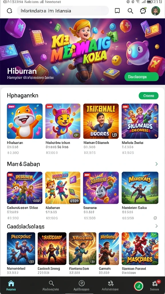 Banyak pilihan permainan yang mengasyikkan.