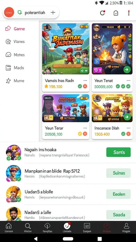 Berbagai karakter unik untuk dipilih dalam game.