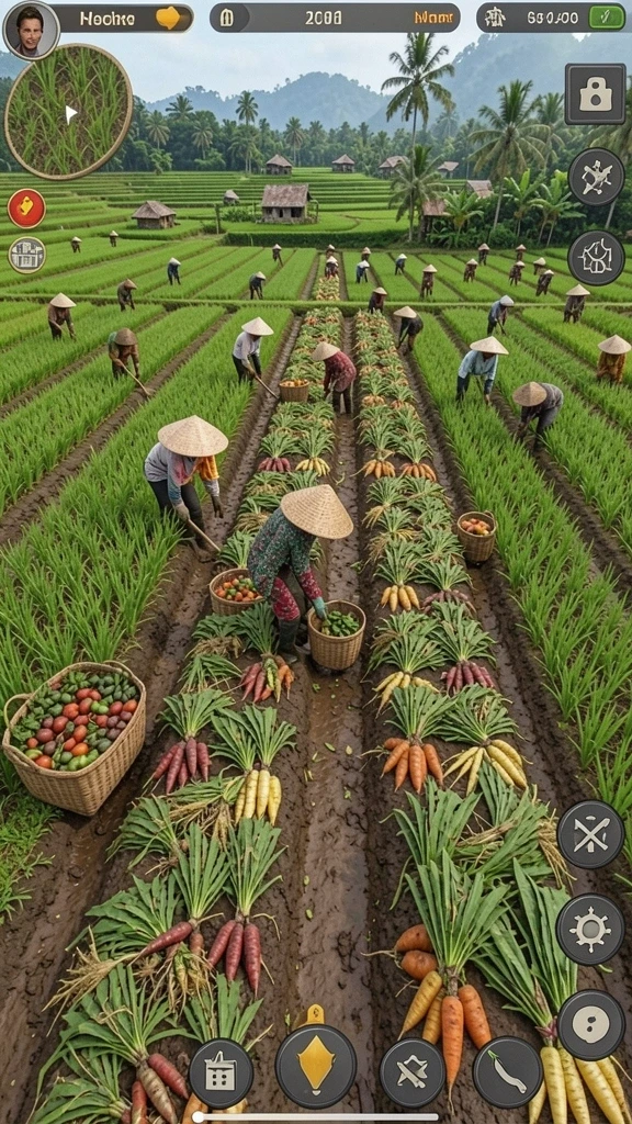 Grafis karakter yang colorful dan beragam.