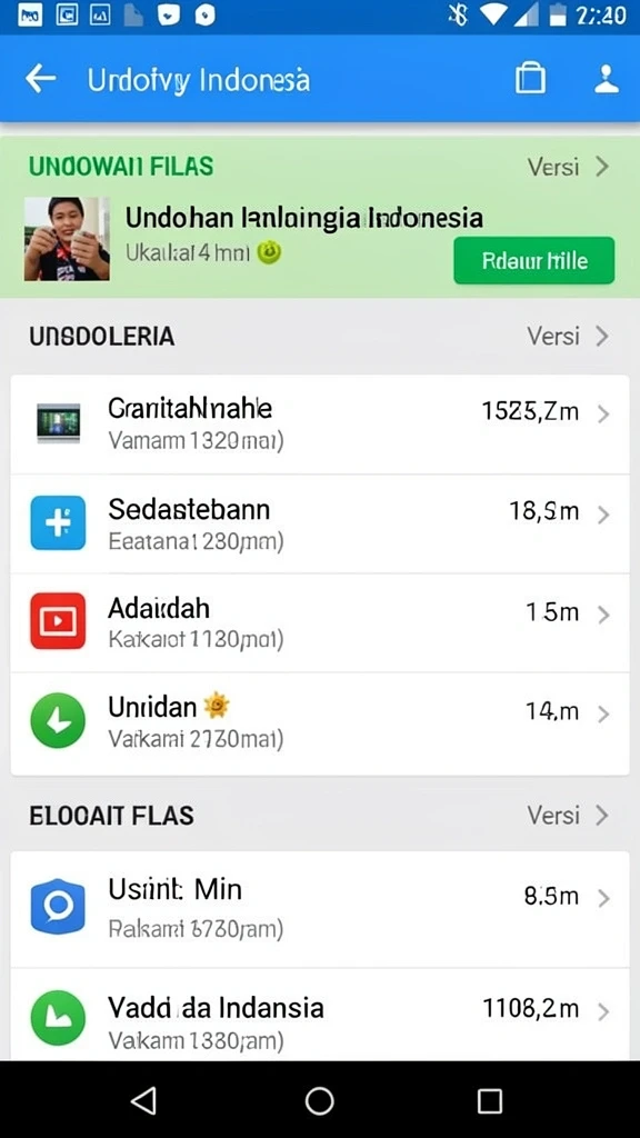 Menu utama dengan tampilan yang menarik.
