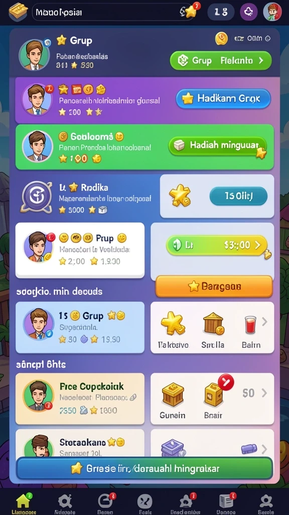 Statistik permainan yang detail dan informatif.