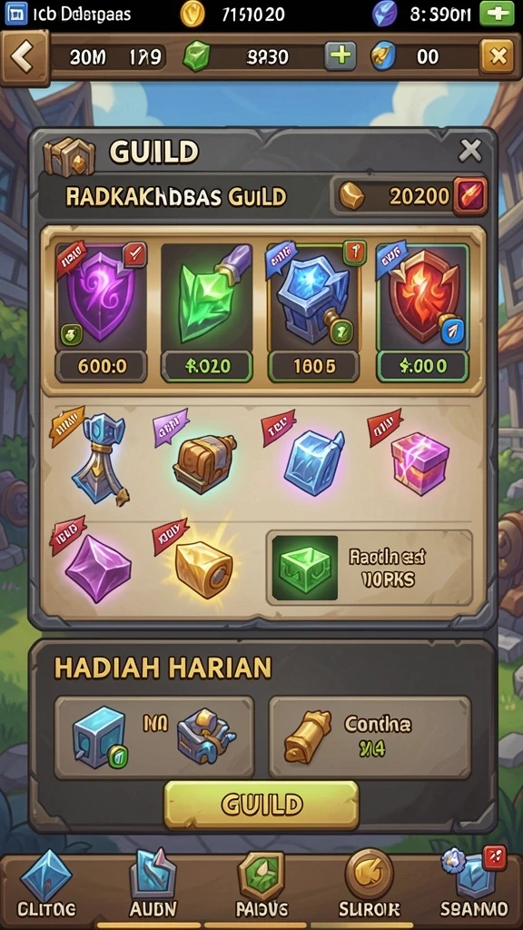 Screenshot menunjukkan berbagai pilihan game yang tersedia.