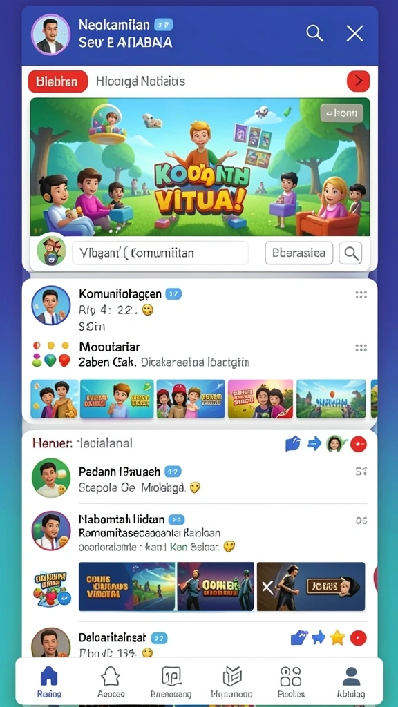 Fitur sosial yang memungkinkan interaksi antar pemain.