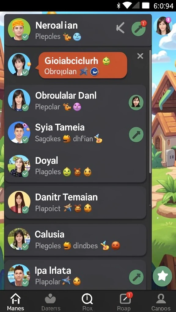 Fitur sosial yang memungkinkan berinteraksi dengan pemain lain.