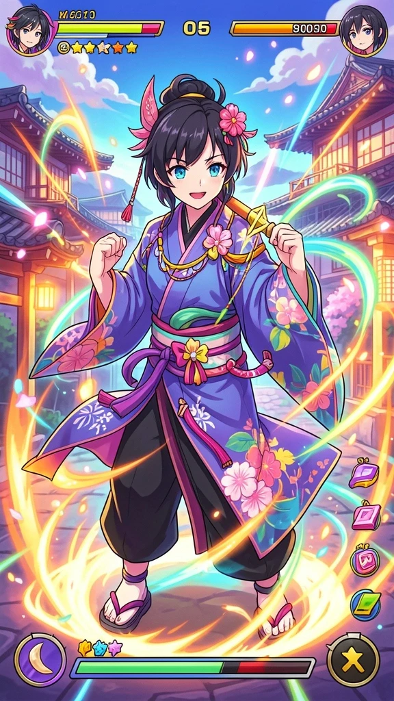 Tampilan awal game yang menarik dengan efek visual yang menawan.